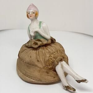 Antique Pin Cushion Half Doll With Legs